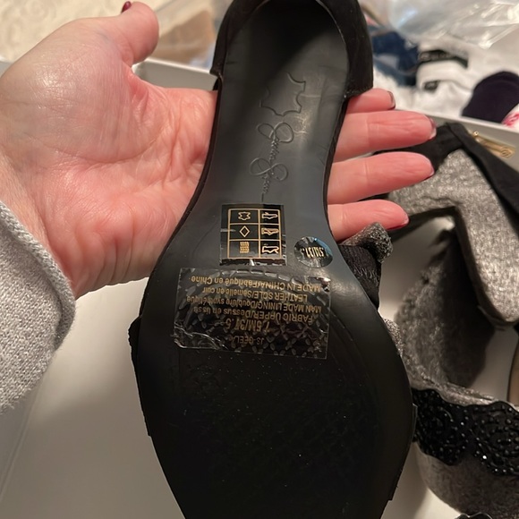 NEW! Jessica Simpson-Geela Black Suede Heels, Size 7.5M - Picture 7 of 8